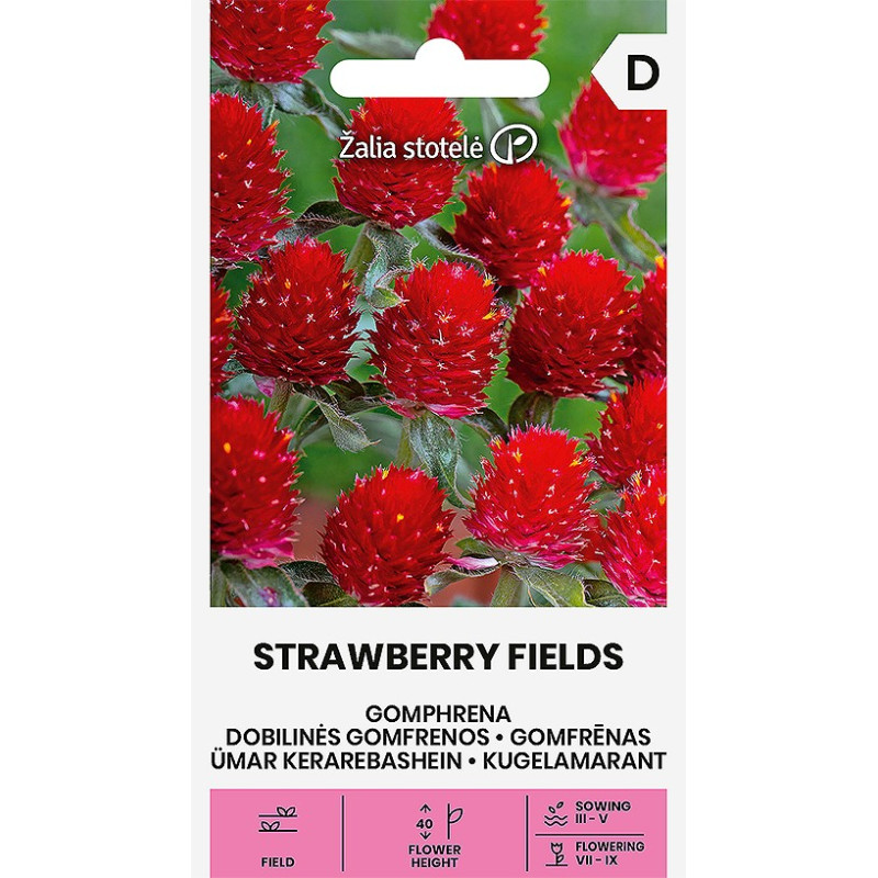 Gomfrēna lodveida, STRAWBERY FIELDS 1g