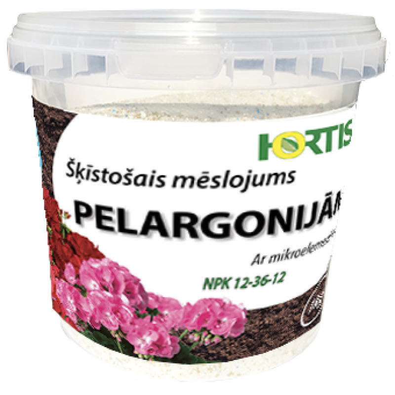 Hortis šķīstošais mēslojums Pelargonijām 1kg